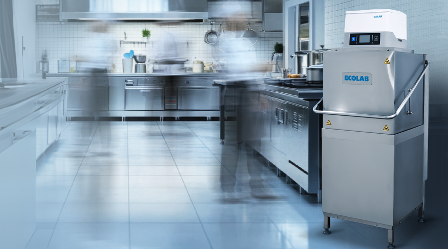 Automatisierte Reinigung für zuverlässige, sichere Spülergebnisse – jederzeit mit DishIQ™. Foto. © Ecolab
