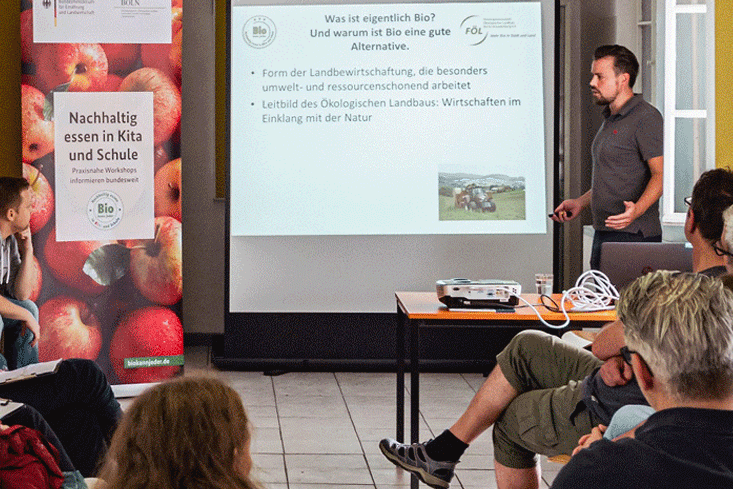 Informationsveranstaltung der Initiative Bio kann jeder zur nachhaltigen Kita- und Schulverpflegung