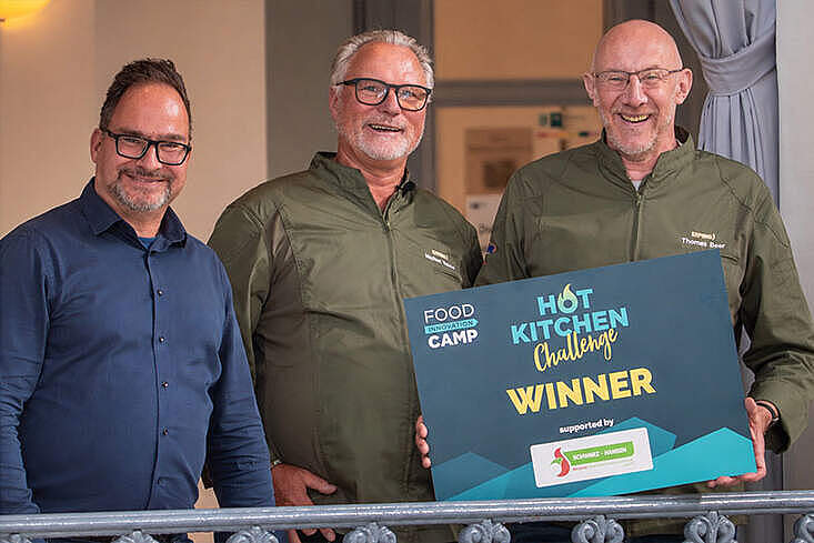 Das Team von Walter Rau gewann die Hot Kitchen Challenge mit der pflanzlichen Butteralternative Eleplant.