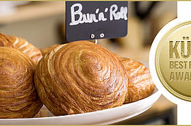 KÜCHE BEST PRODUCT AWARD 2026 Kategorie Fingerfood/Snacks: Gold für Bun´n`Roll 85g von Bridor. Foto: © Bridor
