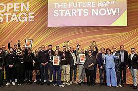 Preisträger und Jury des INTERNORGA Zukunftspreises 2026 bei der Preisverleihung auf der OPEN STAGE der INTERNORGA in Hamburg