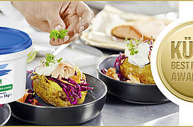 Kategorie Mokereiprodukte: Gold für Sour Cream  von Milram Food Service. Foto: © DMK Deutsches Milchkontor