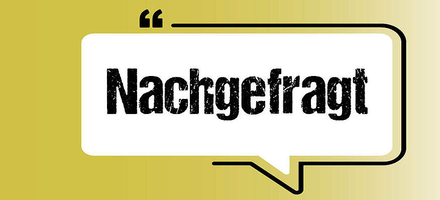 Rubrikgrafik Nachgefragt Interviewformat KÜCHE Magazin