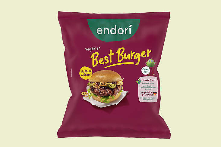 GV-Beutel des pflanzlichen Best Burger von endori.
