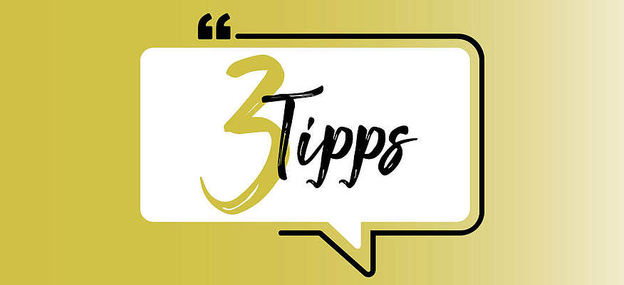 Grafik mit drei Tipps für bessere Arbeitsbedingungen in der Profiküche