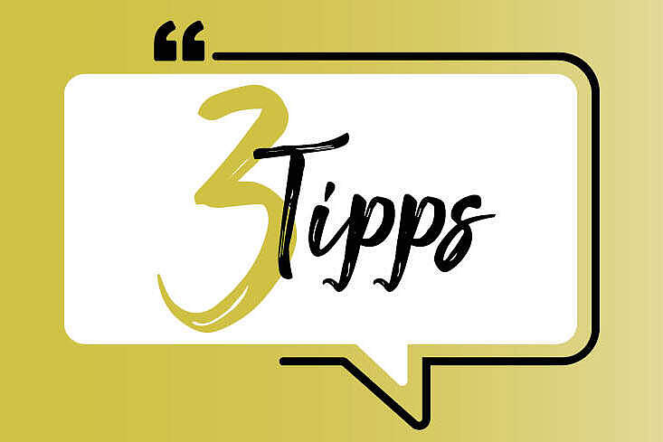 Grafik mit drei Tipps für bessere Arbeitsbedingungen in der Profiküche