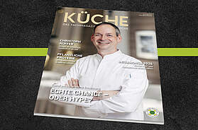 Titelbild KÜCHE 4/26 mit Christoph Rüffer und Fokus auf Ernährungstrends