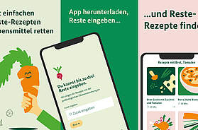 Die kostenlose App „Zu gut für die Tonne!“ unterstützt bei Resteverwertung - Quelle BMLEH