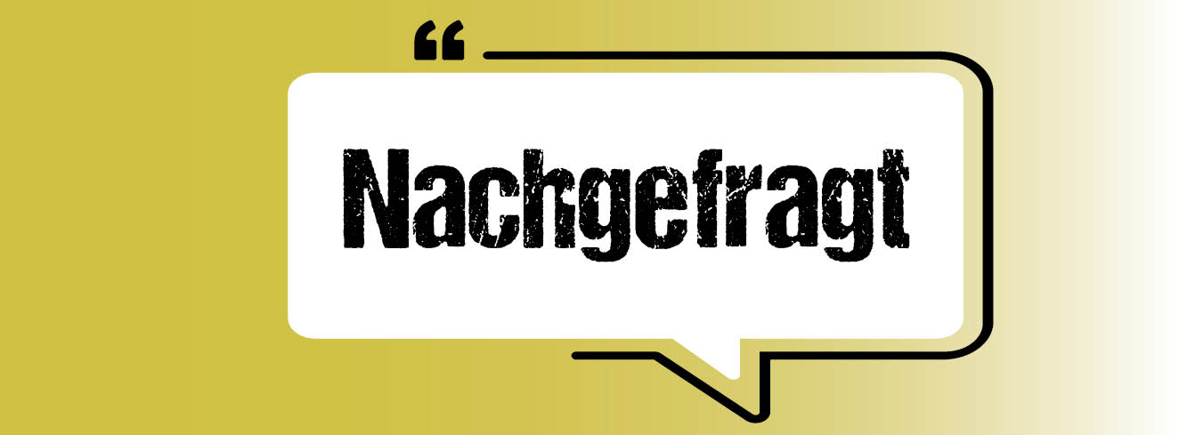 Rubrikgrafik Nachgefragt Interviewformat KÜCHE Magazin