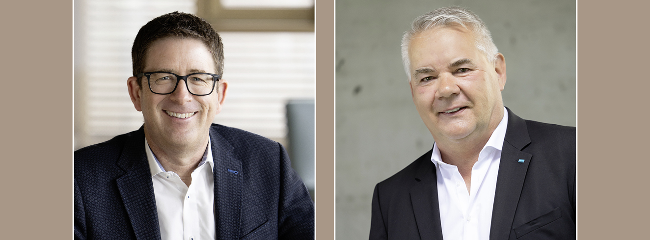 links: Lars Urban, künftiger alleiniger Geschäftsführer der Meiko Deutschland GmbH, und Klaus-Peter Karnstedt, der das Unternehmen zum 31. Mai 2026 nach 33 Jahren