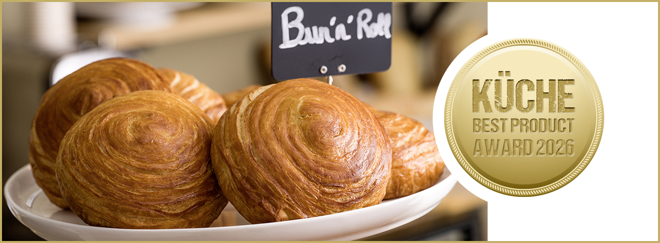 KÜCHE BEST PRODUCT AWARD 2026 Kategorie Fingerfood/Snacks: Gold für Bun´n`Roll 85g von Bridor. Foto: © Bridor