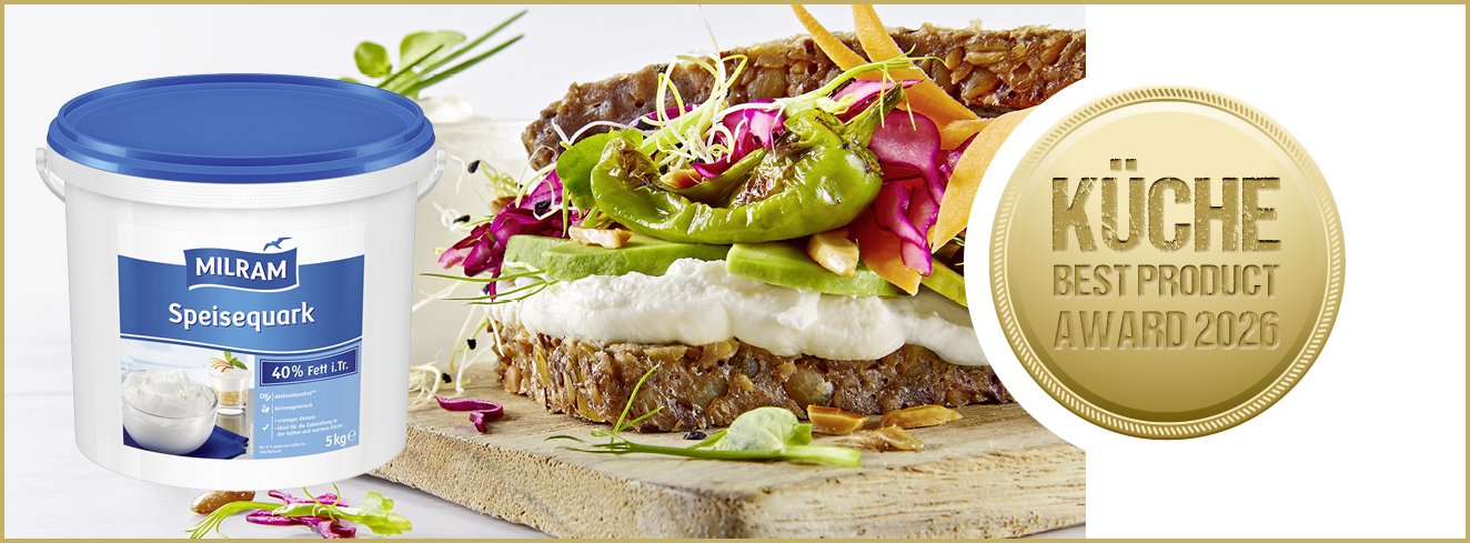 KÜCHE BEST PRODUCT AWARD KATEGORIE FOOD GOLD FÜR MILRAM - Foto: DMK FOOD
