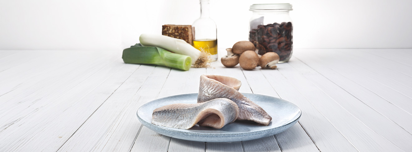 Frischer Heringsfilet aus der Nordsee mit hohem Gehalt an Omega-3-Fettsäuren und Proteinen